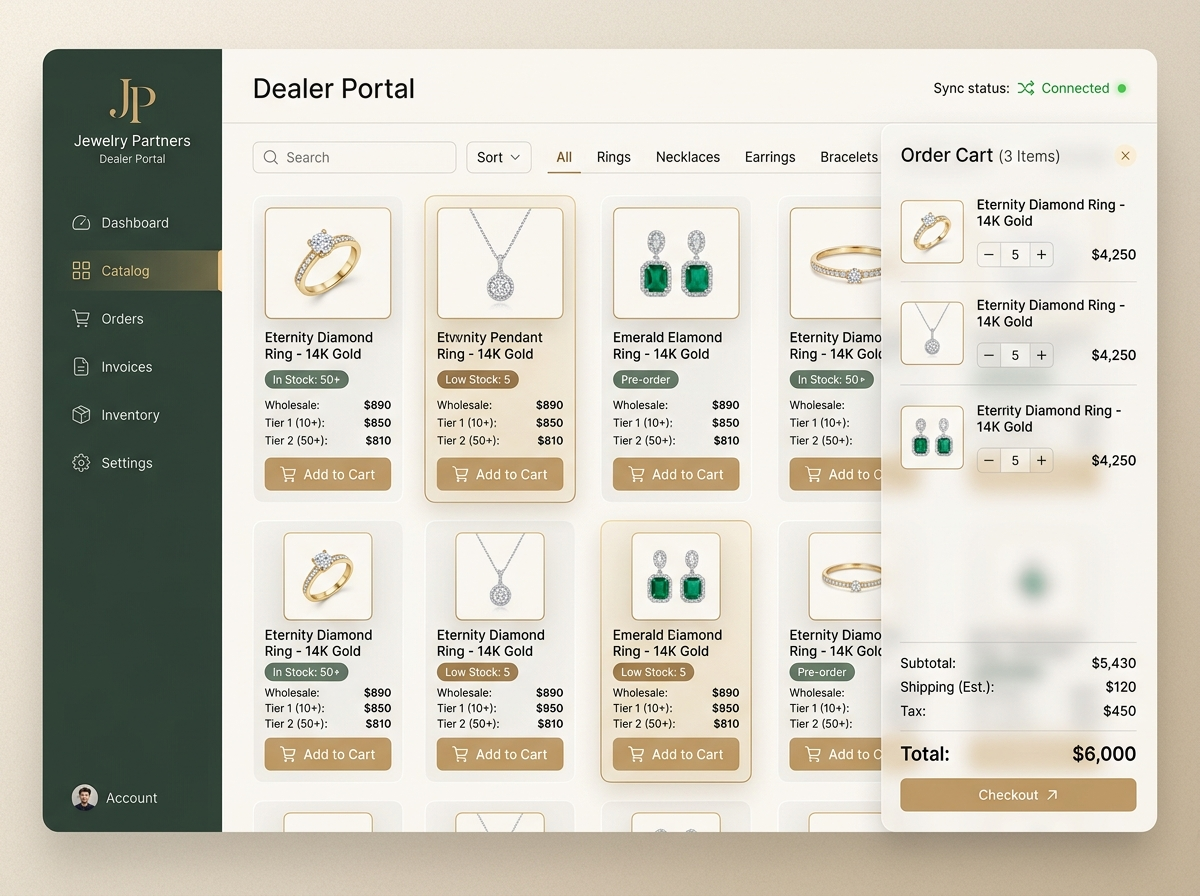 Your dealers order. Your website stays live.